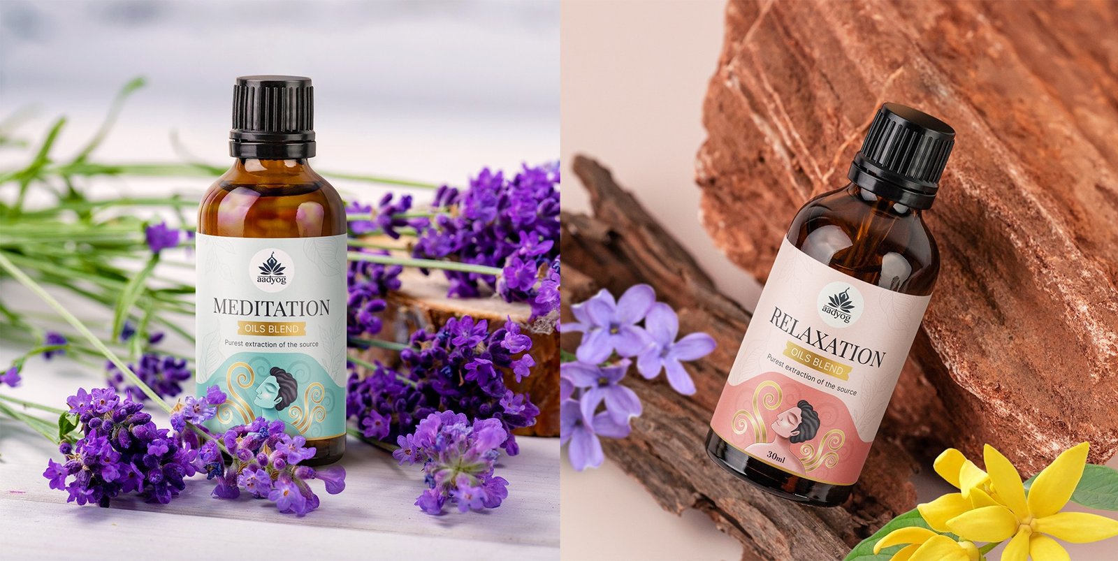 Aadyog essential oils blend packaging